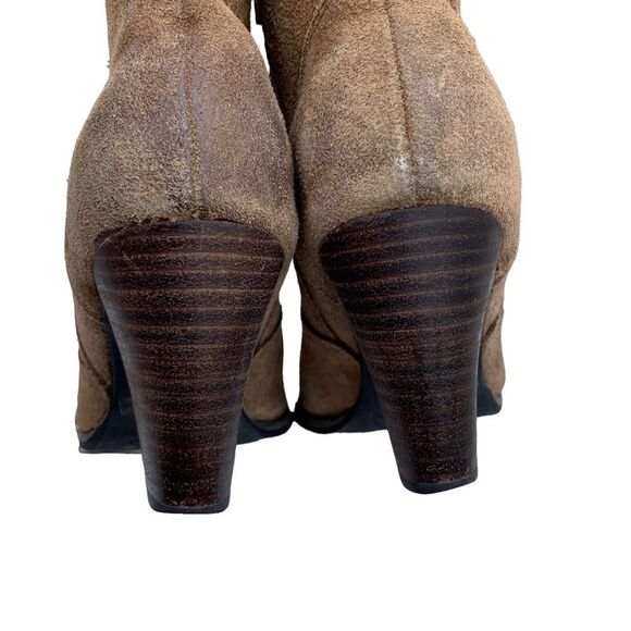 Clarks Indigo Brown Leather Western Pull On Boho Ankle Bootie Women’s Size 6 - Picture 8 of 14